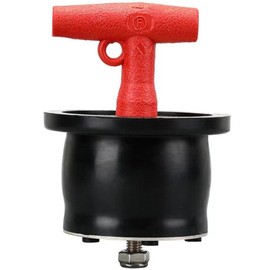 T-Handle Scupper Plugs Expansion Rubber Plugs Boat Drain Plug Twist-Turn Sealing Plug with Screw and Nut for 45-55mm Pipe Diameter