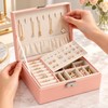 Double-Layer Jewelry Box for Organized Storage – Leather Case with