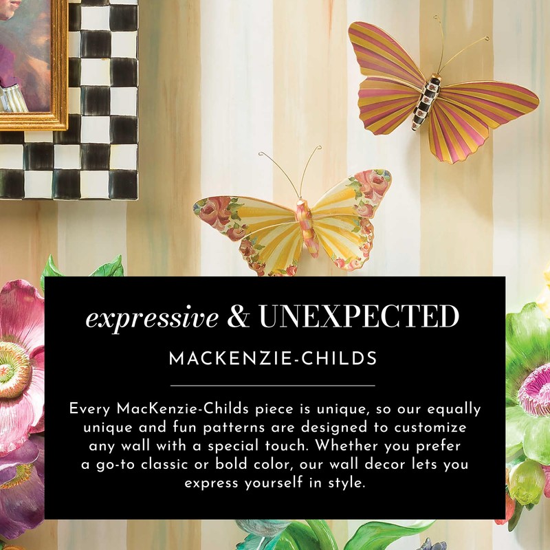 MACKENZIE-CHILDS Butterflies Trio, Hanging Butterfly Wall Decor, Field, Set of