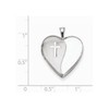 Sterling Silver Cross Heart Shaped Locket Pendant Necklace in