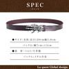 Laquest Men's Skull Hand Buckle Leather Belt Metal Buckle Punk