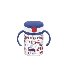 Richell Aqulea Outing Straw - Taza (200 ml), color azul marino