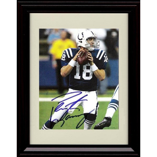 Peyton Manning - Indianapolis Football Autograph Promo Print - Dropping