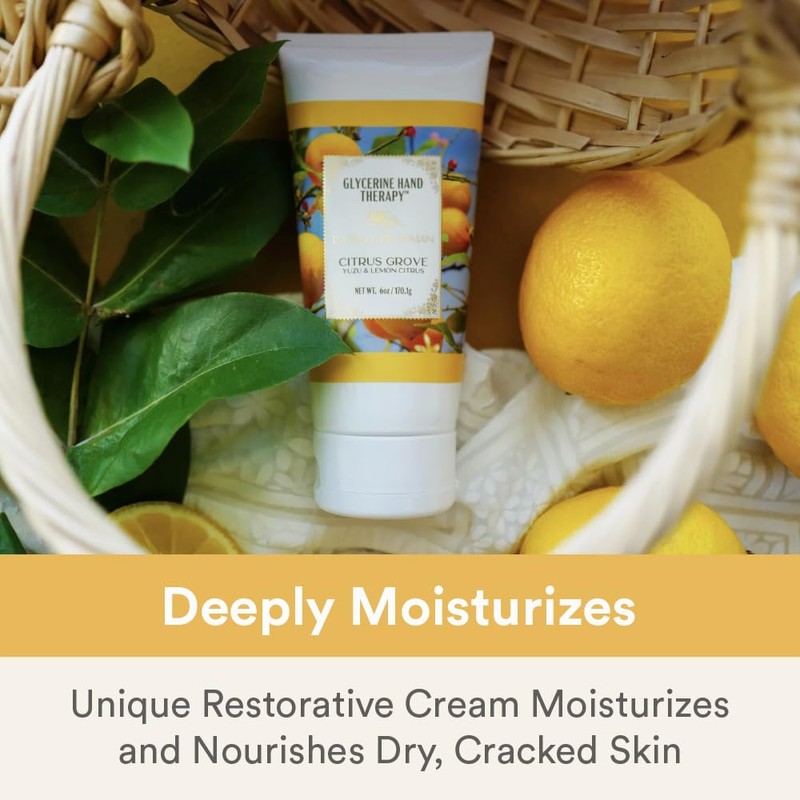 Camille Beckman Glycerine Hand Therapy Cream, Citrus Grove Scent, 8