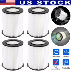 For Shop-Vac VF4000 Filter For RIDGID Wet/Dry Washable Vacuum Garage Shop Vac Cleaner Pleated - 3 Pcs