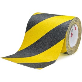 S&X Black/Yellow Anti Slip Tape, 6" x 33 FT, Heavy-Duty Grip Tape for Stairs Outdoor Waterproof Safety Non Skid Roll High Traction Non Slip Treads with Hard-Wearing Surface