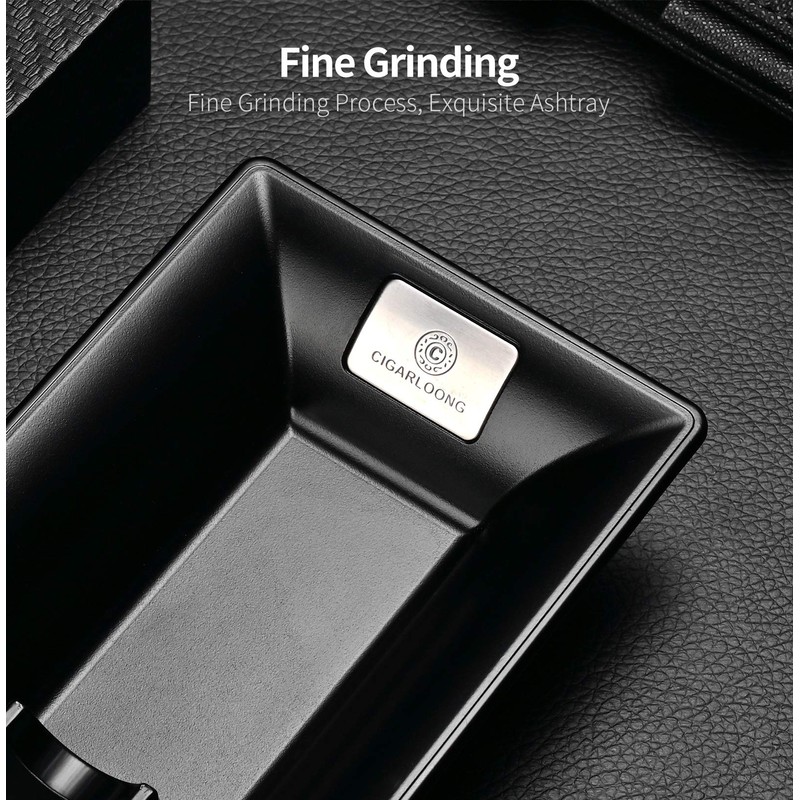 CIGARLOONG Cigar Ashtray, Vintage Large Slot Ashtray for Cigar Lovers