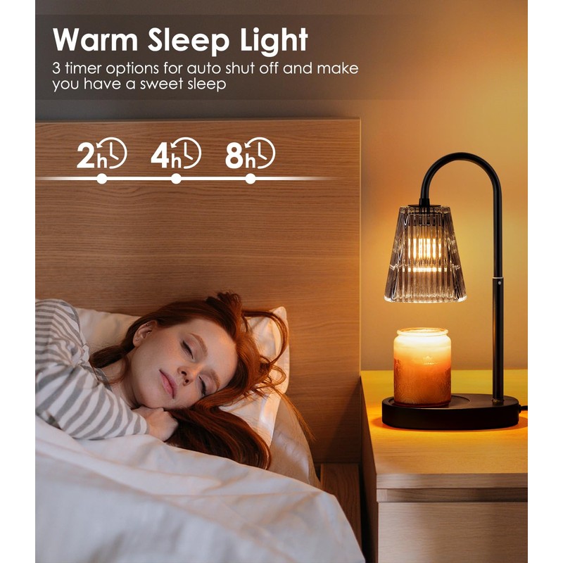 Candle Warmer Lamp - Electric Candle Lamps Warmer with Dimmer