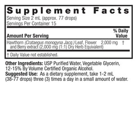 Nature's Answer Hawthorn Extract, 30 Ml, Suplemento para el Apoyo del Corazón