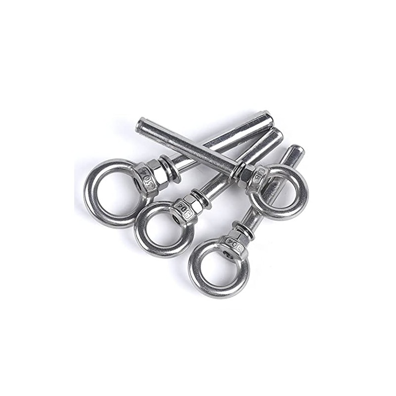 6 Pcs M6x60mm Expansion Bolt, 304 Stainless Steel Ring Lifting