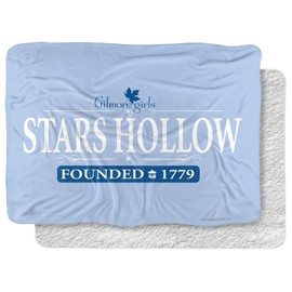 Gilmore Girls Stars Hollow Logo 60"x80" Silky Touch Sherpa Back Super Soft Throw Blanket