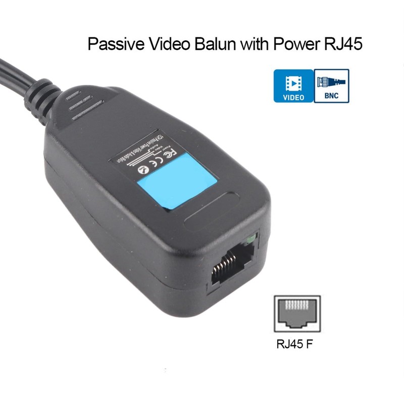 Video Balun 1 Pair Passive CCTV Coax Analog to IP