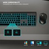 Wireless Keyboard and Mouse RGB Backlit Combo, Slim & Quiet,