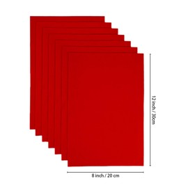 Jtnohx Soft Felt Sheets, Color Felt Fabric for Sewing, 7 Pcs 1mm 8"x12" Fabric Square for Craft DIY and Embroidery Projects (Red)