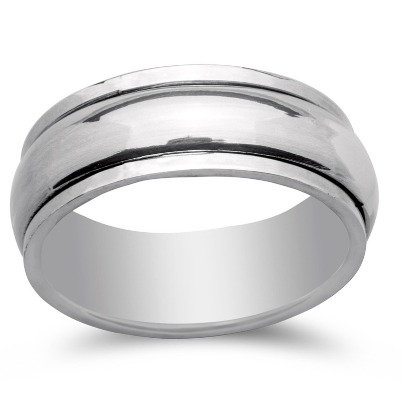 Silverly Women's Men's Sterling Silver 925 Plain Spin Thumb Spinner