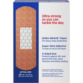BAND-AID® Brand TOUGH STRIPS® Bandages All One Size, 20 COUNT