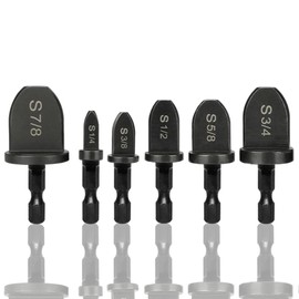 6 Pcs Pipe Expander Hex Shank Swaging Tool Drill Bit Set Hex Shank Tube Expanders Air Conditioner Copper Pipe Swaging Rotary Tool 7/8 3/4 5/8 1/2 3/8 1/4 Inch