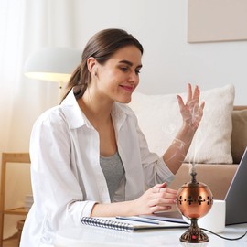 TOVINANNA Electric Incense Burner, Middle Eastern Style Electric Censer, Metal Incense Burner for Home Office Yoga Decor