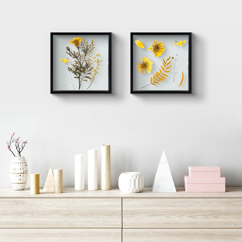 Frametory, 8x8 Floating Picture Frame - Metal Photo Frame -