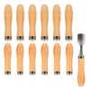 Pack of 12 File Handles, Wooden Handle, File Handle, Wood