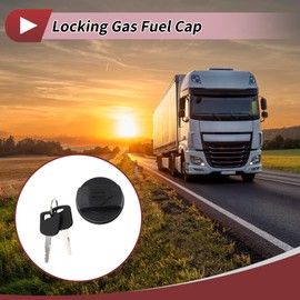HEROFFIX Truck Locking Gas Cap for SUZUKI APV CARRY Locking Fuel Tank Cap with 2 Keys Black Silver Tone