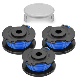 String Trimmer Spool for Ryobi RAC123/RAC122,1.5mm 8.3m Replacement Strimmer Line Compatible with Ryobi RLT4027,RLT4125,RLT5027,RLT6030,RLT5127,RLT6130,5132002671(3 spools + 1 cover)