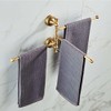 Leyden Swivel Towel Bar, Antique Brass 3 Arm Swing Towel