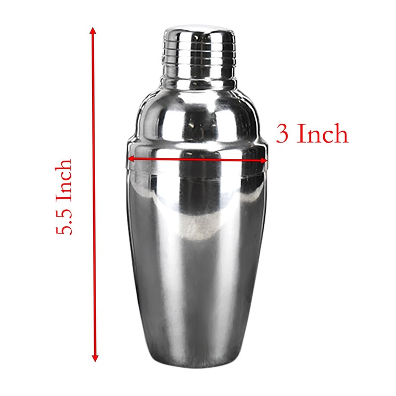 8 Oz Cocktail Shaker, Stainless Steel Drink Shaker with Built-In