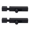 Nicerity 2Pcs Security Door Bolt Latch 3.54inch/90mm Black Door Safety