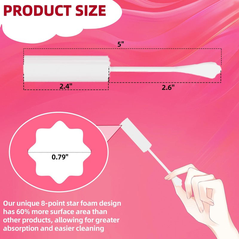 (40-Pack) Calvana White Absorbing Sponge for Females, Awkward Essentials, Soft