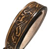 Western Leather Belt Oak Leaf Design Handmade Mens Casual Belt