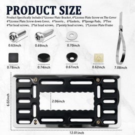 Front License Plate Frames Kit,Stainless Steel License Plate Cover with Mounting Hardware for Plates Secure Fixing and Car Decorations,Universal Front Licenses Plates Holder (Sliver)
