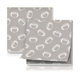 AFYEWKC Sticky Notes 3x3 Inches, Cute Self-Stick Pads, Funny Self-Sticky Note Pads for Office, Home, Organization Black Football Pattern