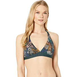 prAna - Camiseta Tipo Halter para Mujer, Talla L, Color Negro