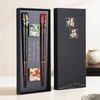 Antner 2 Pairs Reusable Wooden Chopsticks with 2PCS Ceramic Rests