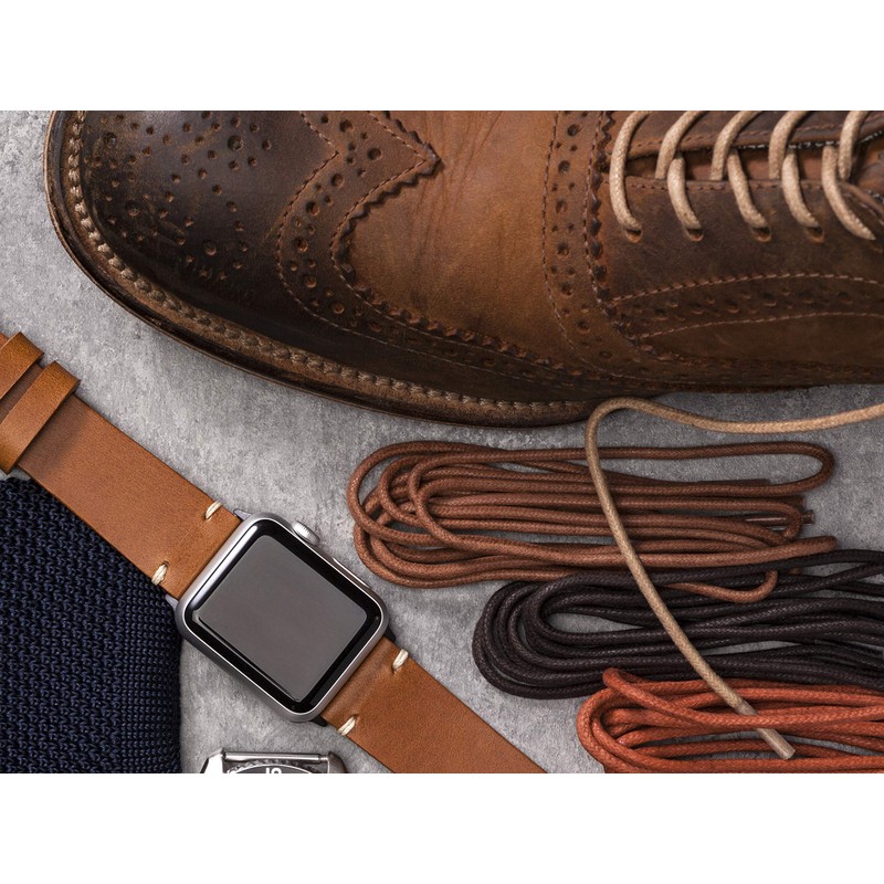 Benchmark Basics Dark Brown 36" Round Waxed Cotton Shoelaces |