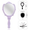 Embossed Butterfly Handheld Mirror with Folding Handle, Princess Style Girls