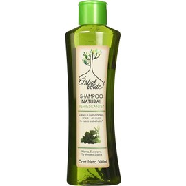 Shampoo Natural Refrescante con Menta, Eucalipto, Té Verde y Sábila, Árbol Verde. 500 ml.