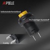 APIELE 24pcs 12mm On/Off Button Round Push Button Self Reset