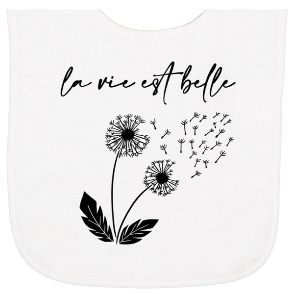 inktastic La Vie Est Belle with Dandelion Baby Terry Cloth