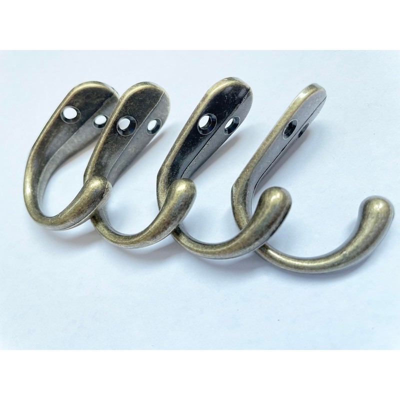 Beilala Individual Coat Hooks Bronze, 6 Pack Vintage Wall Hooks