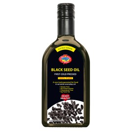 Black Seed Oil Cold Pressed Glass Bottle 0.35 L from Ukraine - Black Cumin Seed Cooking Oil for Soups, Salads, Baking