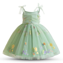 TTYAOVO Toddler Baby Dress Embroidery Tulle Dresses Size 3Y(3 Years, 2120 Green)