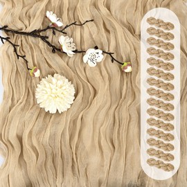 15 Pack Beige Cheesecloth Table Runner 17 x 108 Inch Fall Thanksgiving Boho Rustic Farmhouse Gauze Cheese Cloth Runner for Wedding Party Baby Shower Home Decor Holiday Decorations