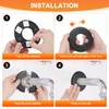 M METERXITY 1-Pack Wall Split Flange, ABS Round Self-Adhesive Escutcheon