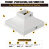 WOWACE 4pack Aluminum Alloy Deck Post Base Cover (1"x1"Post 3.35"x3.35"Base),