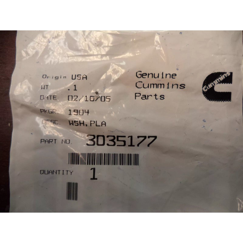 CUMMINS PLATE WASHER