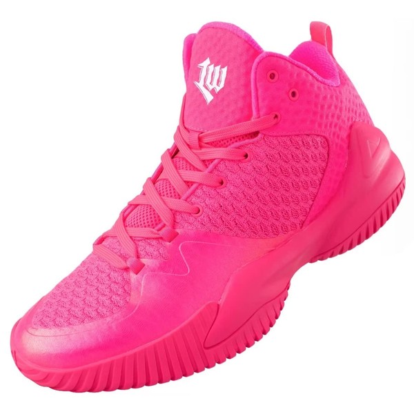 PEAK mens High Top Basketball Lou Williams Streetball Master Breathable Non Slip Outdoor Cushioning Workout Fitness Shoes, Pink, 9
