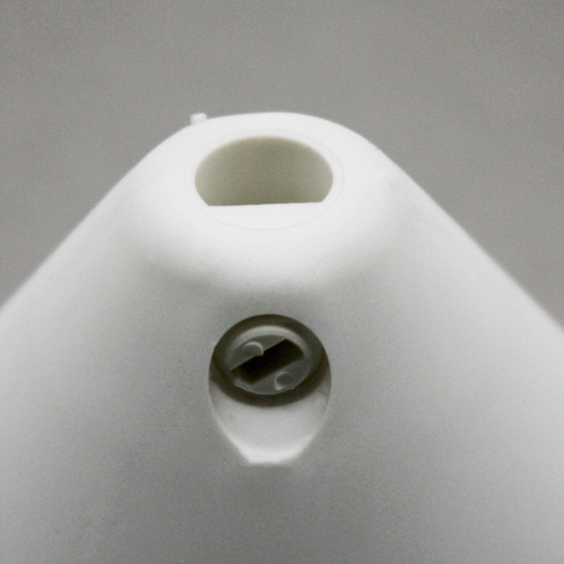 Canopy White Plastic Diameter 110 mm with Locking Screw for