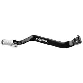 Tusk Folding Shift Lever Black/Silver Tip Compatible with Kawasaki KLR650 2022-2025/KLR650 Adventure ABS 2022-2025